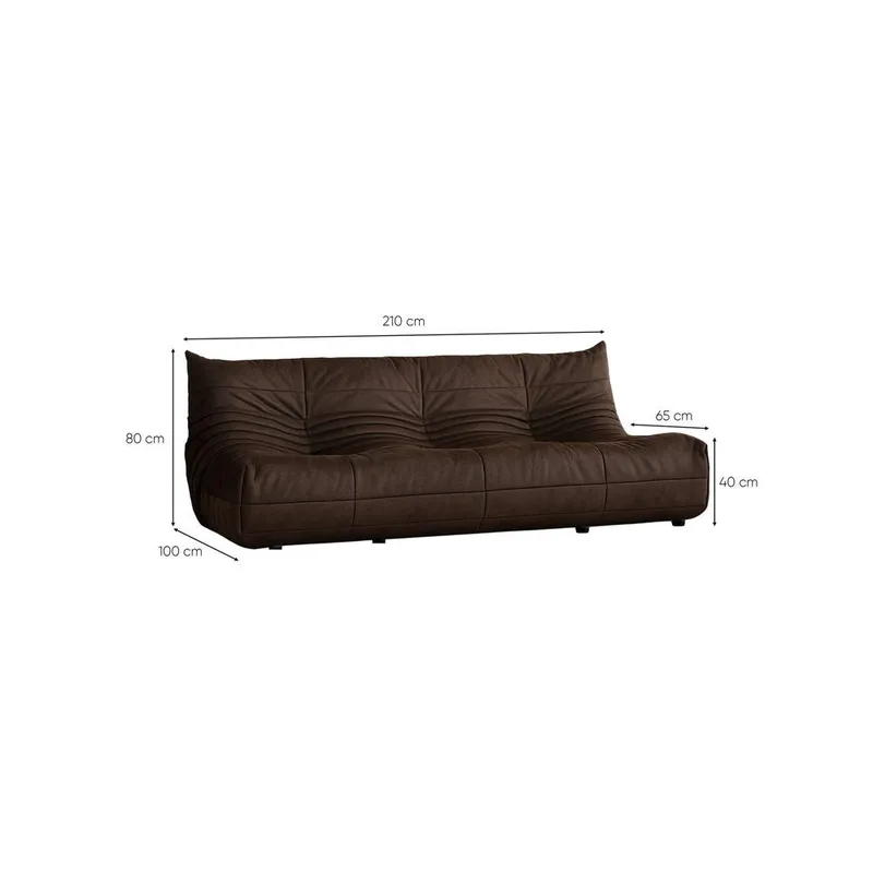 Feylorin 3-seters sofa - Brun - Møbler - Sofaer - 3 seter sofa