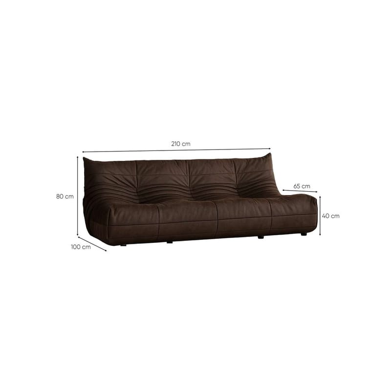Feylorin 3-seters sofa - Brun - Møbler - Sofaer - 3 seter sofa