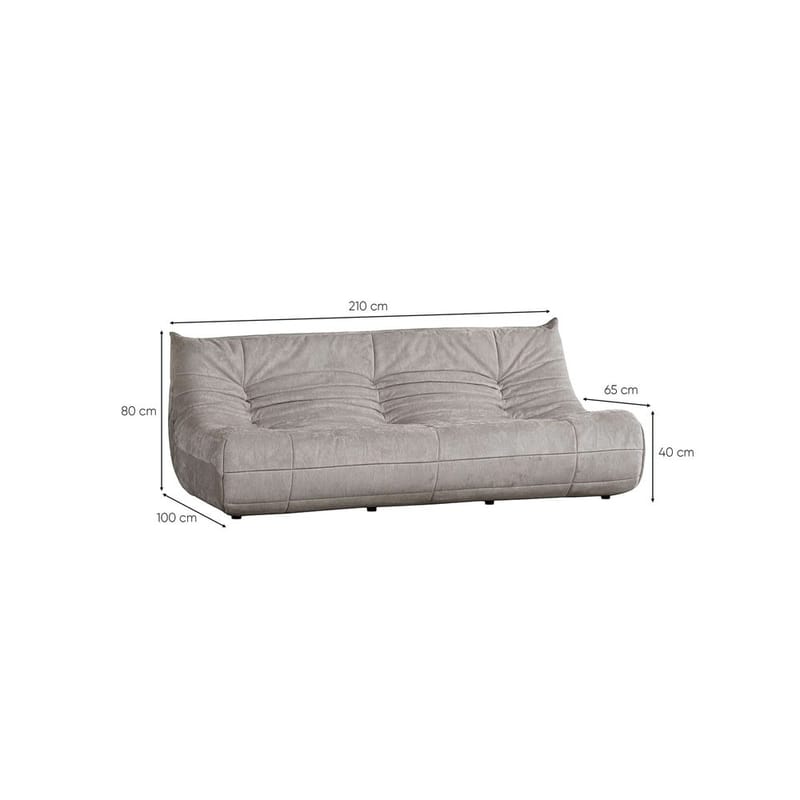 Feylorin 3-seters sofa - Hvit - Møbler - Sofaer - 3 seter sofa