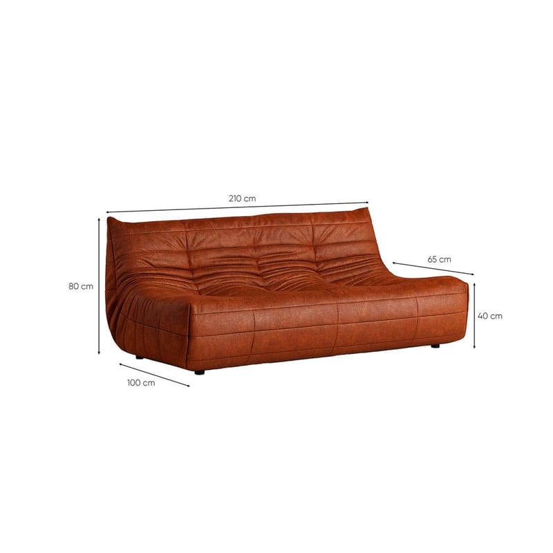 Feylorin 3-seters sofa - Rød - Møbler - Sofaer - 3 seter sofa