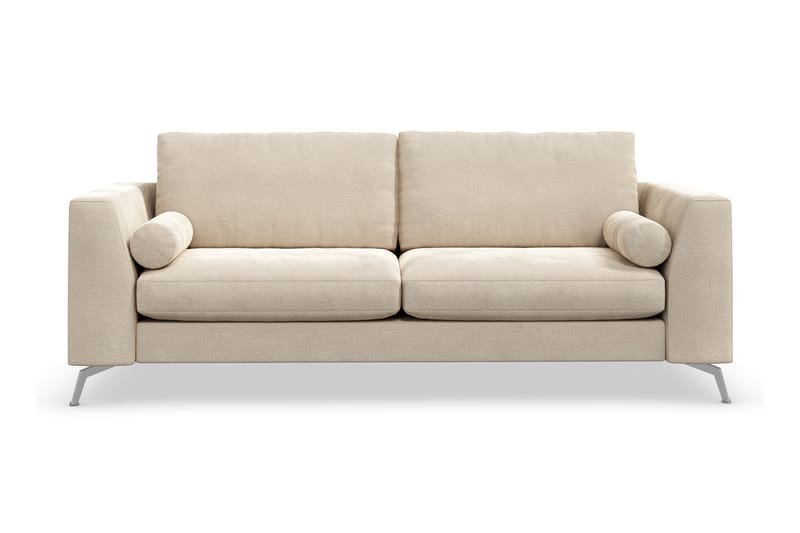 3-seter Sofa Friday Lyx - Beige/Fløyel - Fløyelssofaer - 2 seter sofa