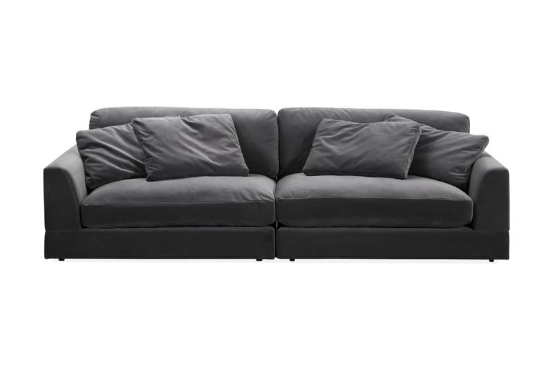 3-seter Sofa Sorrell - Grå - Fløyelssofaer - 3 seter sofa