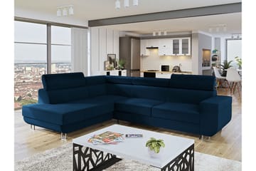 3-seters Hjørnesovesofa - Blå - Møbler - Sofaer - Sovesofaer - Langsgående sovesofa
