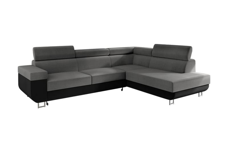 3-seters Hjørnesovesofa - Grå - Møbler - Sofaer - Sovesofaer - Langsgående sovesofa