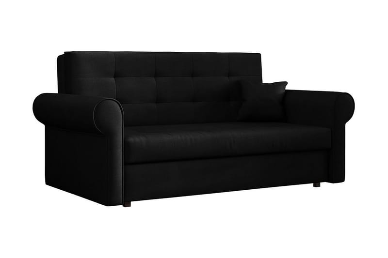 3-seters Sovesofa Arlinda - Fløyel/Svart - Møbler - Sofaer - Fløyelssofaer
