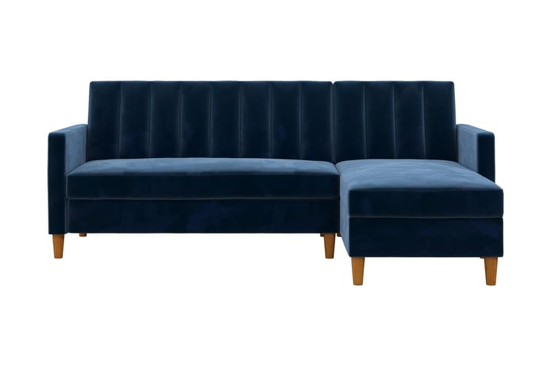 3-sits Divansovesofa Celine Fløyel/Marineblå - Dorel Home - Fløyelssofaer - Sovesofa divan