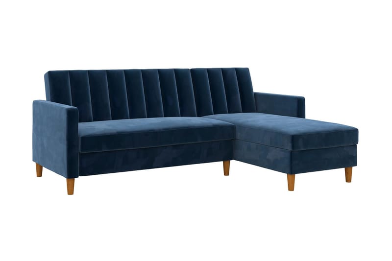 3-sits Divansovesofa Celine Fløyel/Marineblå - Dorel Home - Fløyelssofaer - Sovesofa divan