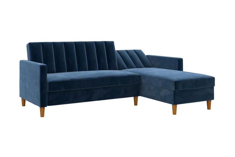 3-sits Divansovesofa Celine Fløyel/Marineblå - Dorel Home - Fløyelssofaer - Sovesofa divan