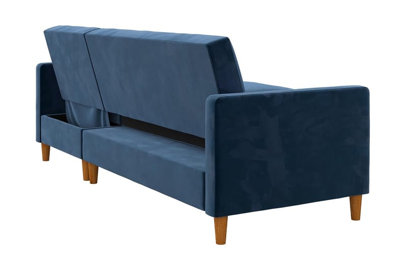 3-sits Divansovesofa Celine Fløyel/Marineblå - Dorel Home - Fløyelssofaer - Sovesofa divan