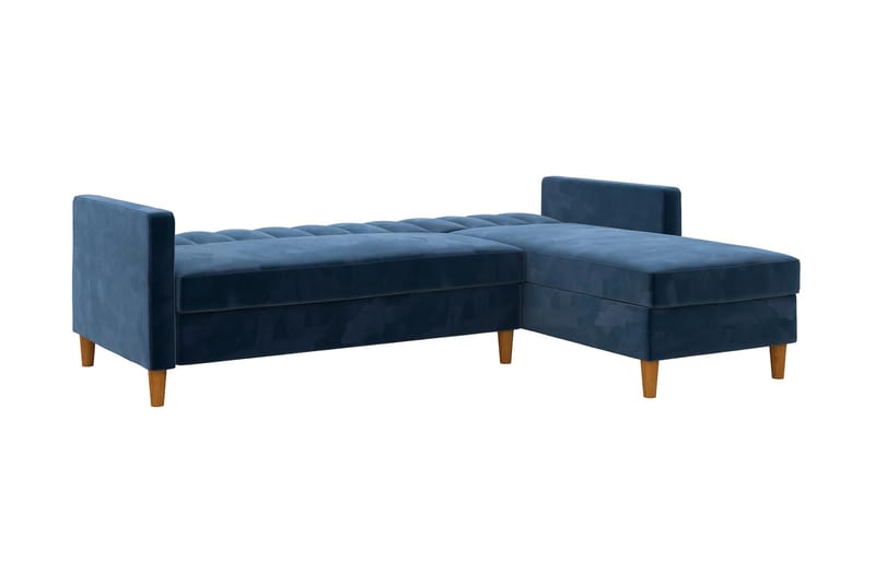 3-sits Divansovesofa Celine Fløyel/Marineblå - Dorel Home - Fløyelssofaer - Sovesofa divan