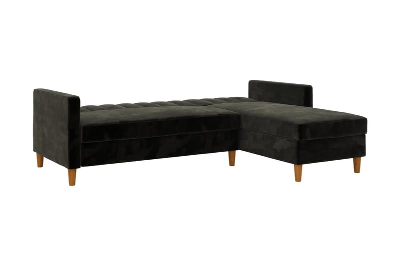 3-sits Divansovesofa Celine Fløyel/Svart - Dorel Home - Fløyelssofaer - Sovesofa divan