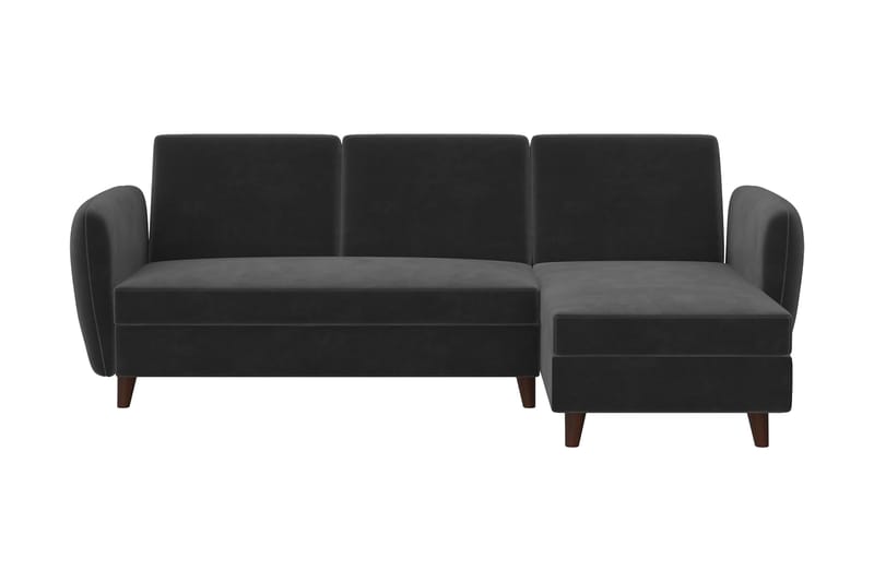 3-sits Divansovesofa Perry Justerbar Fløyel/Grå/Tre - Novogratz - Fløyelssofaer - Sovesofa divan