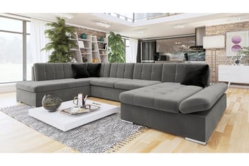 4-seters Hjørnesovesofa - Grå - Møbler - Sofaer - Sovesofaer - Sovesofa divan