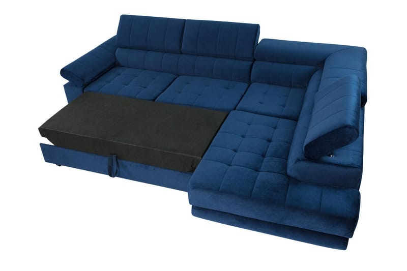 Azoulay Hjørnesofa Høyre - Grå - Møbler - Sofaer - Fløyelssofaer