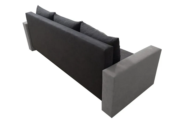 Banaso 3-seter Sovesofa 130x200 cm med Oppbevaring i Fløyel - Rød|Sort - Møbler - Sofaer - Fløyelssofaer