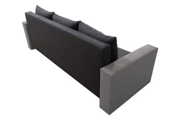 Banaso 3-seter Sovesofa 130x200 cm med Oppbevaring i Fløyel - Rød|Svart - Møbler - Sofaer - Fløyelssofaer