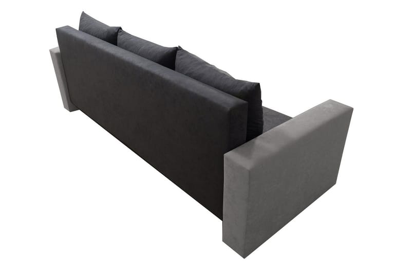 Banaso 3-seter Sovesofa 130x200 cm med Oppbevaring i Fløyel - Rød|Svart - Møbler - Sofaer - Fløyelssofaer