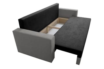 Banaso 3-seter Sovesofa 130x200 cm med Oppbevaring i Fløyel - Rød|Svart - Møbler - Sofaer - Fløyelssofaer