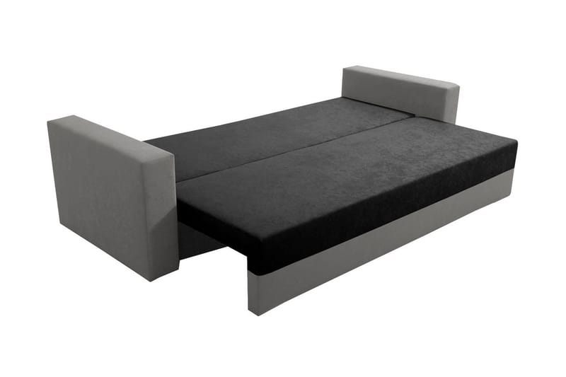 Banaso 3-seter Sovesofa 130x200 cm med Oppbevaring i Fløyel - Rød|Svart - Møbler - Sofaer - Fløyelssofaer