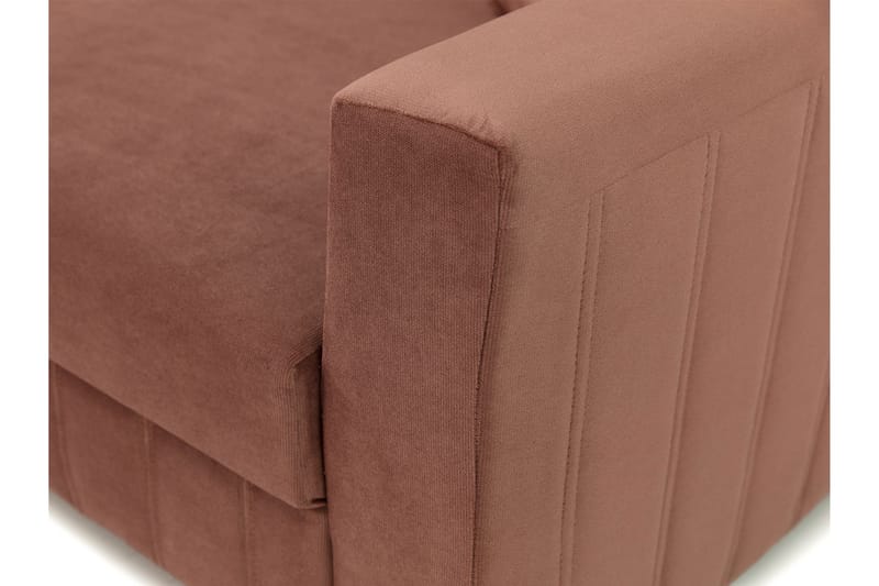 Bensbyn 2-seter Sovesofa 132x196 cm Sovbar Vertikalt Sydd i Stoff - Grå - Møbler - Sofaer - Sovesofaer - 2 seters sovesofa