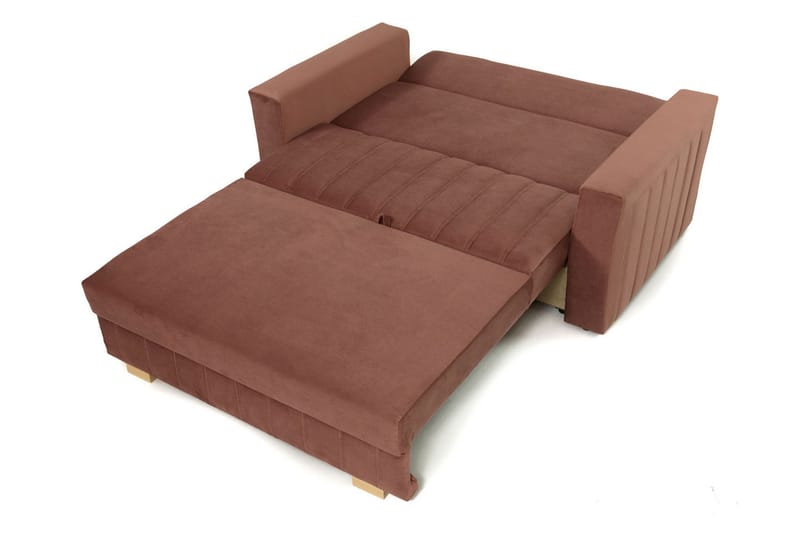 Bensbyn 2-seter Sovesofa 132x196 cm Sovbar Vertikalt Sydd i Stoff - Grå - Møbler - Sofaer - Sovesofaer - 2 seters sovesofa