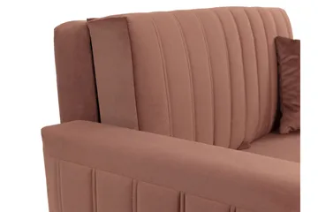 Bensbyn 2-seter Sovesofa 132x196 cm Sovbar Vertikalt Sydd i Stoff - Grå - Møbler - Sofaer - Sovesofaer - 2 seters sovesofa