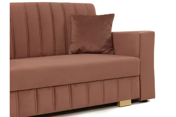 Bensbyn 2-seter Sovesofa 132x196 cm Sovbar Vertikalt Sydd i Stoff - Grå - Møbler - Sofaer - Sovesofaer - 2 seters sovesofa