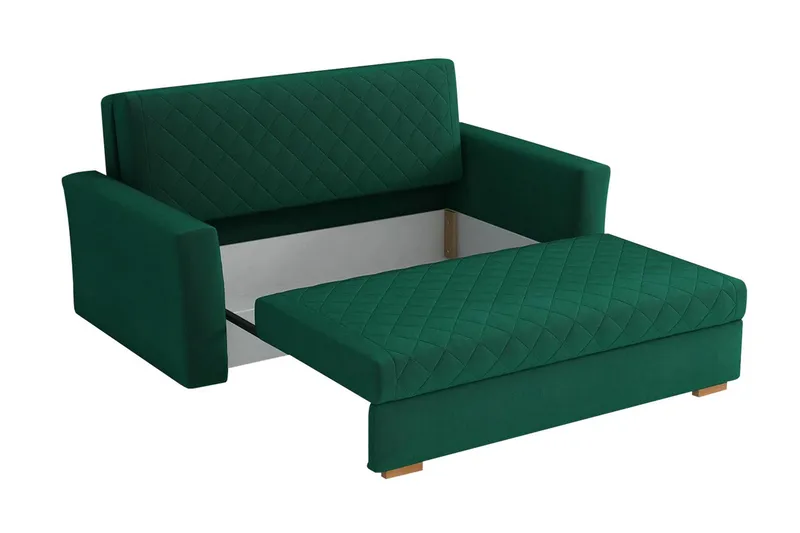 Bensbyn 3-seter Sovesofa 132x196 cm Sovbar Rutemønstret i Stoff - Sort - Møbler - Sofaer - Sovesofaer - 3 seters sovesofa