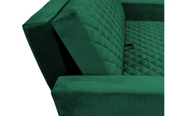 Bensbyn 3-seters Sovesofa Rutetemønster - Fløyel/Svart - Møbler - Sofaer - Sovesofaer - 3 seters sovesofa