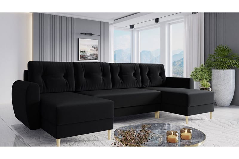 Bornalle Sovesofa - Svart - Møbler - Sofaer - Sovesofaer - Sovesofa divan