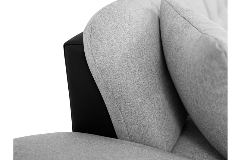Branstad Hjørnesovesofa Venstrevendt 129x240 cm med Oppbevaring i Fløyel - Grå - Møbler - Sofaer - Sovesofaer - Langsgående sovesofa