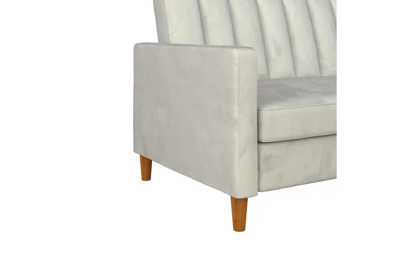 Celine 3-sits Divansovesofa Fløyel/Lysegrå - Dorel Home - Møbler - Sofaer - Fløyelssofaer