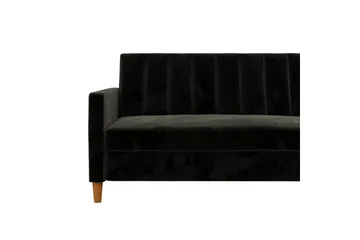 Celine 3-sits Divansovesofa Fløyel/Svart - Dorel Home - Møbler - Sofaer - Fløyelssofaer
