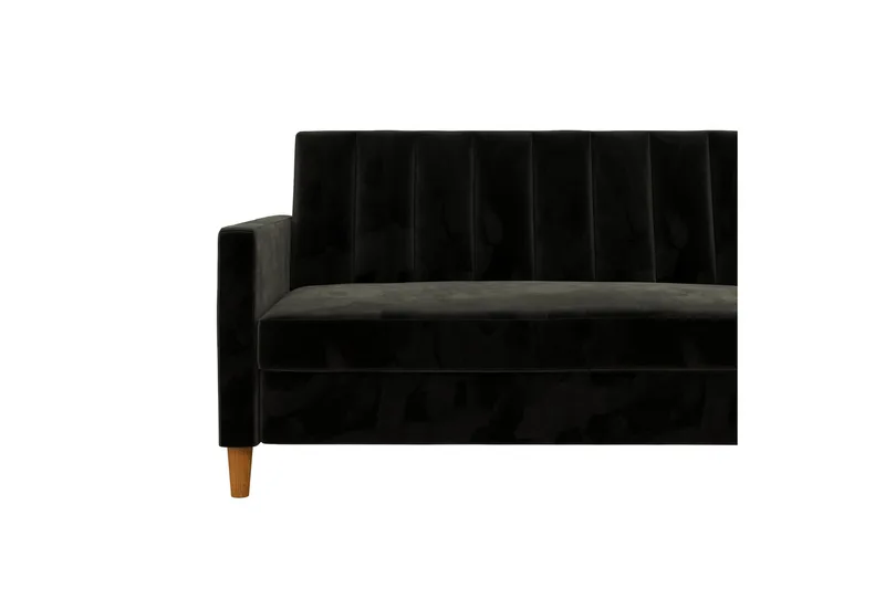 Celine 3-sits Divansovesofa Fløyel/Svart - Dorel Home - Møbler - Sofaer - Fløyelssofaer