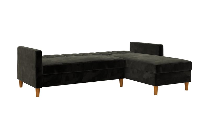 Celine 3-sits Divansovesofa Fløyel/Svart - Dorel Home - Møbler - Sofaer - Fløyelssofaer