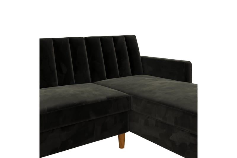 Celine 3-sits Divansovesofa Fløyel/Svart - Dorel Home - Møbler - Sofaer - Fløyelssofaer