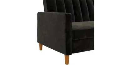 Celine 3-sits Divansovesofa Fløyel/Svart - Dorel Home - Møbler - Sofaer - Fløyelssofaer