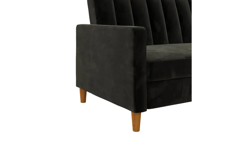 Celine 3-sits Divansovesofa Fløyel/Svart - Dorel Home - Møbler - Sofaer - Fløyelssofaer