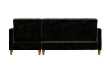 Celine 3-sits Divansovesofa Fløyel/Svart - Dorel Home - Møbler - Sofaer - Fløyelssofaer