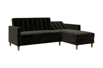 Celine 3-sits Divansovesofa Fløyel/Svart - Dorel Home - Møbler - Sofaer - Fløyelssofaer