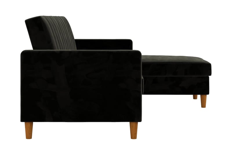 Celine 3-sits Divansovesofa Fløyel/Svart - Dorel Home - Møbler - Sofaer - Fløyelssofaer