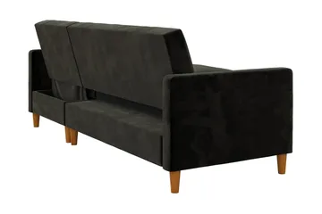 Celine 3-sits Divansovesofa Fløyel/Svart - Dorel Home - Møbler - Sofaer - Fløyelssofaer