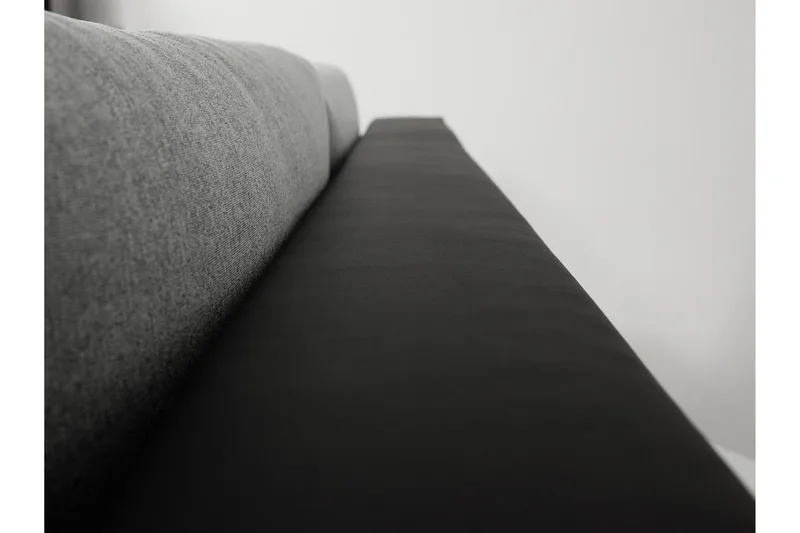 Cerys Hjørnesofa - Svart/Grå - Møbler - Sofaer - Fløyelssofaer