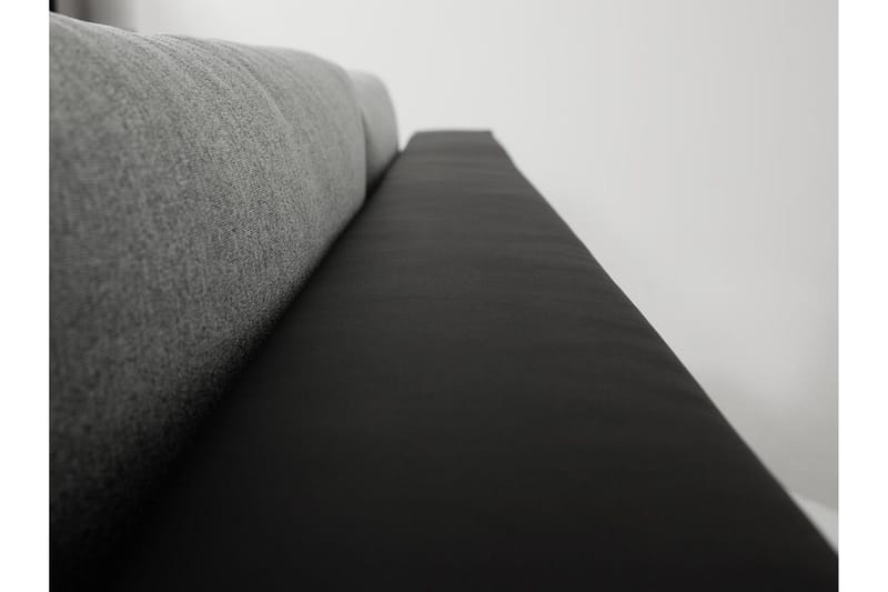 Cerys Hjørnesofa - Svart/Grå - Møbler - Sofaer - Fløyelssofaer