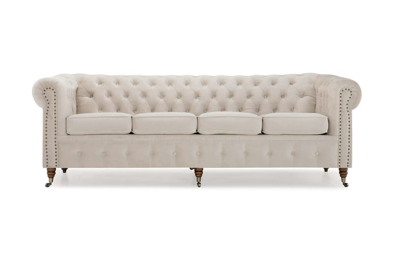 Fløyelssofa Chester Deluxe 4-seter - Chesterfield sofaer - Howard-sofaer - 4 seter sofa