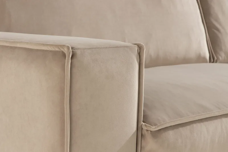 Cloudia Fløyelssofa 4-seters - Beige - Møbler - Sofaer - Fløyelssofaer