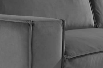 Cloudia Fløyelssofa 4-seters - Lysegrå - Møbler - Sofaer - Fløyelssofaer