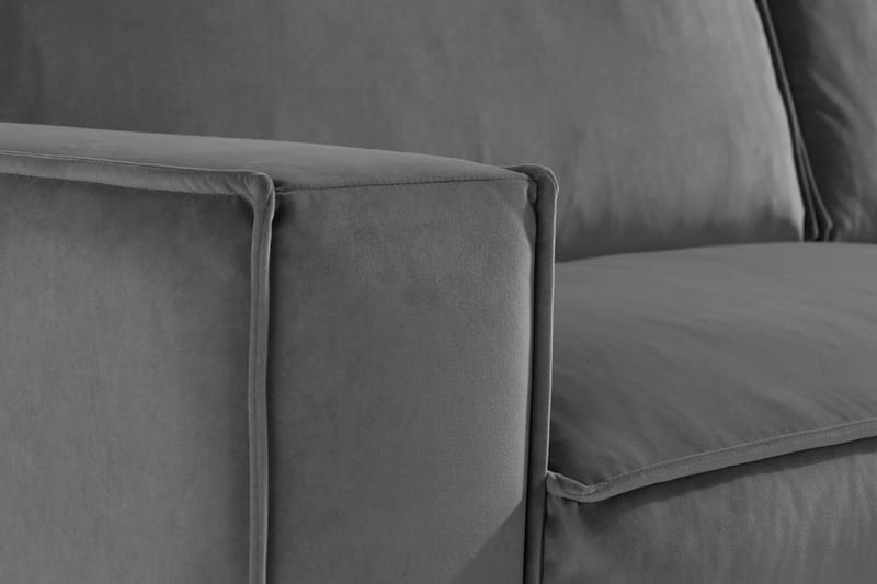 Cloudia Fløyelssofa 4-seters - Lysegrå - Møbler - Sofaer - Fløyelssofaer