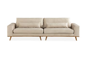 Copenhagen 4-seters Fløyelssofa - Beige - Møbler - Sofaer - Fløyelssofaer