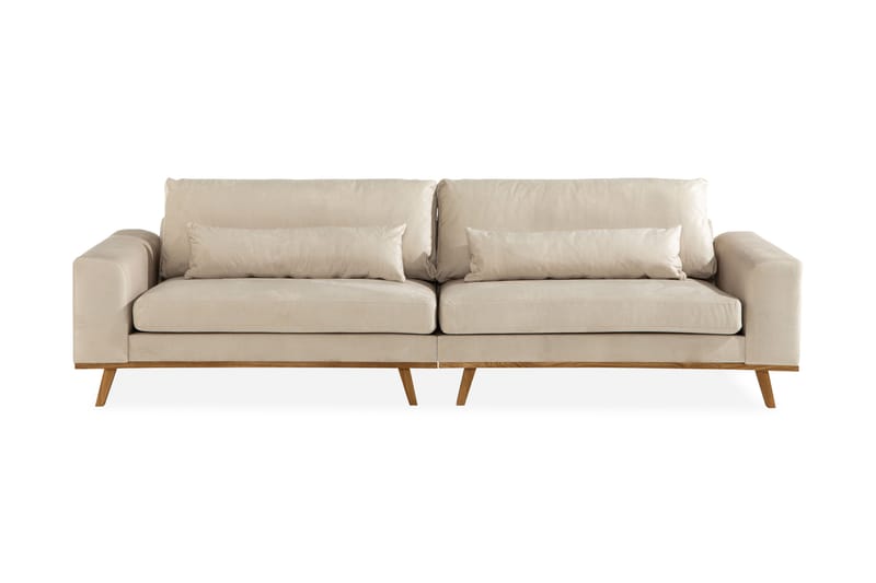 Copenhagen 4-seters Fløyelssofa - Beige - Møbler - Sofaer - Fløyelssofaer